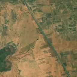 Satellite view of farmland field patterns under monitoring